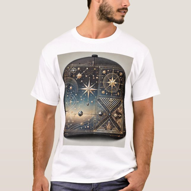 T-shirt géométrique céleste : Design de luxe cosmi (Devant)