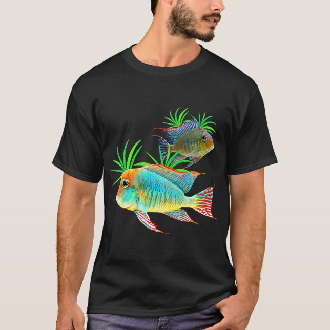 T-shirt Geophagus Eartheater Cichlid Fish Tank Aquarium (Devant)