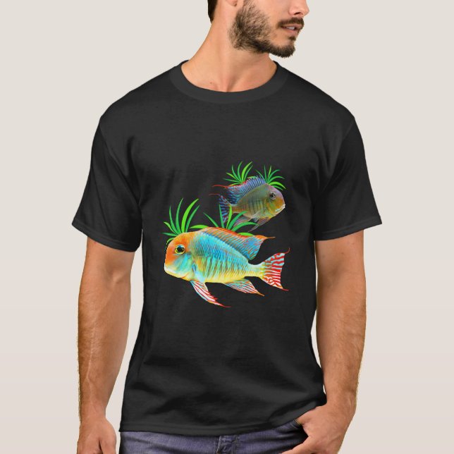 T-shirt Geophagus Eartheater Cichlid Fish Tank Aquarium Ke (Devant)