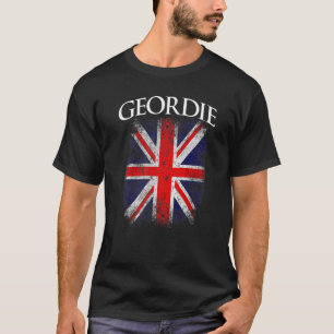 T-shirt Geordie Vintage Retro Drapeau britannique drôle  