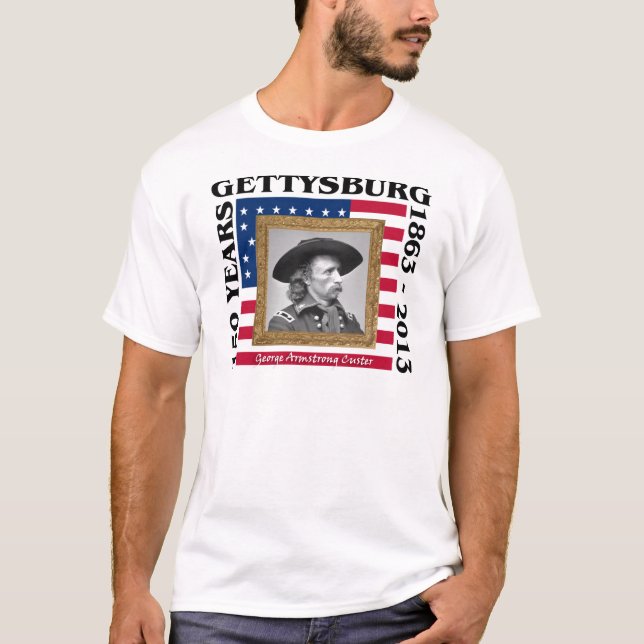 T-shirt George Custer - 150th anniversaire Gettysburg (Devant)
