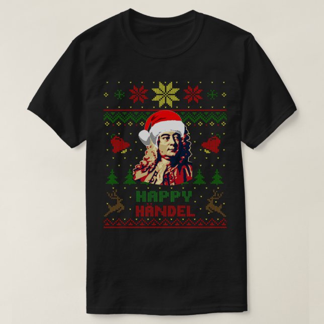 T-shirt George Frideric Handel Funny Noël 1 (Design devant)
