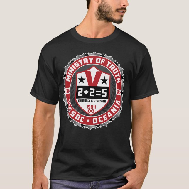 T-shirt George Orwell 1984 Dystopia Ministère De La Vérité (Devant)