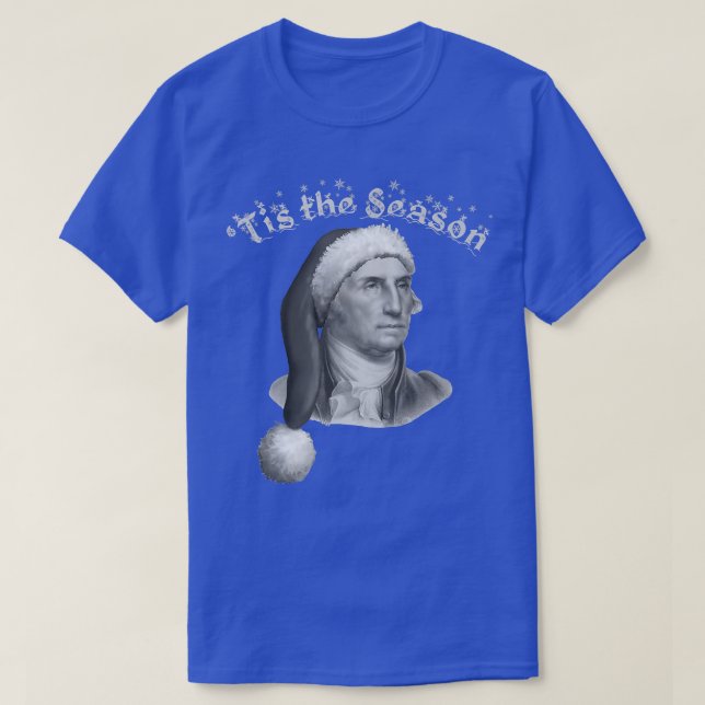 T-shirt George Washington Casquette de Noël C'est la saiso (Design devant)