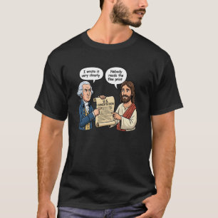 T-shirt George Washington et Jésus Frère Conception de Mèm