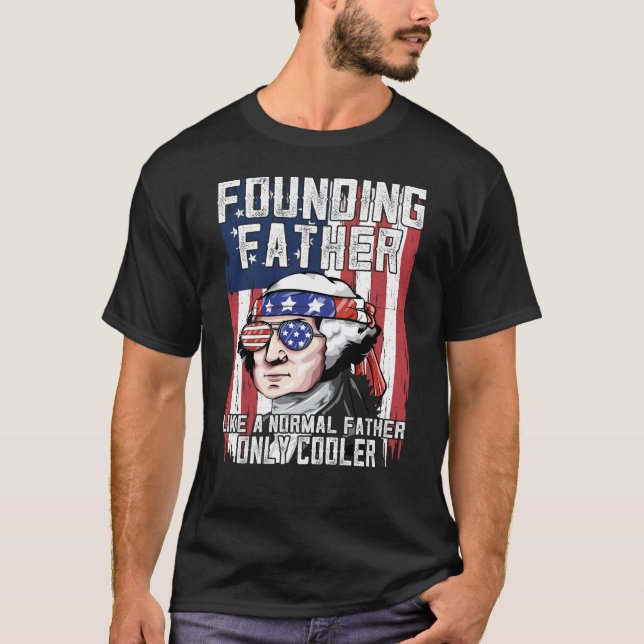 T-shirt George Washington Flag du père fondateur Betsy Ros (Devant)
