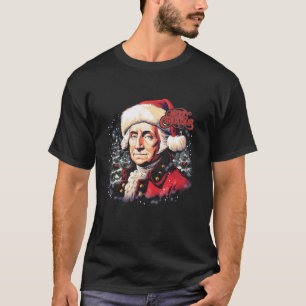 T-shirt George Washington Funny Joyeux Noël Père Noël Holi