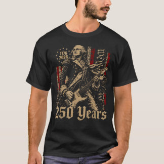 T-shirt George Washington Vintage Jouant de la Guitare 250