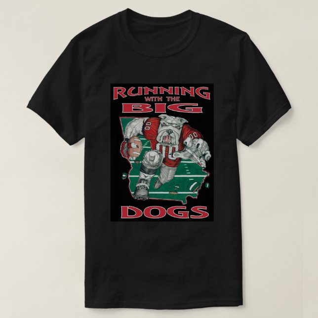 T-shirt Georgia Big Dogs-Black (Design devant)