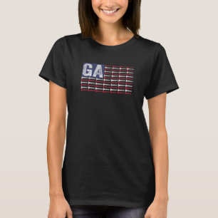 T-shirt Georgia Home State GA American Flag Patriotic Golf