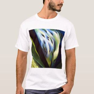 T-shirt Georgia O Keeffe Musique bleue et verte
