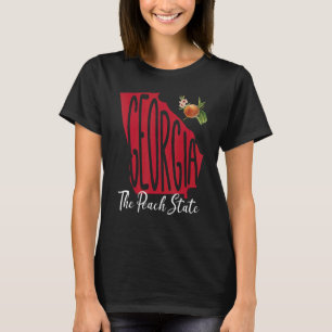 T-shirt Georgia Peach State Southern Pride Home Gros Livi