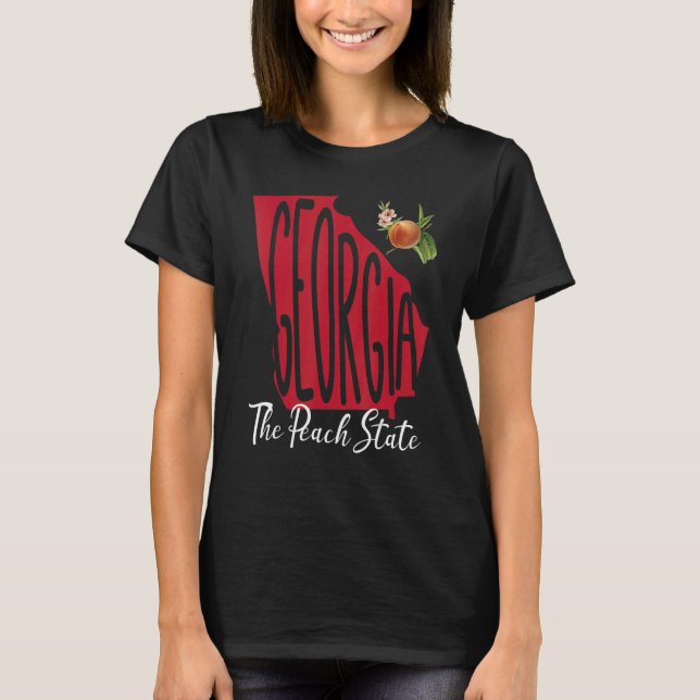 T-shirt Georgia Peach State Southern Pride Home Gros Livi (Devant)