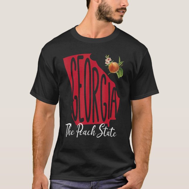 T-shirt Georgia Peach State Southern Pride Home Grown Livi (Devant)