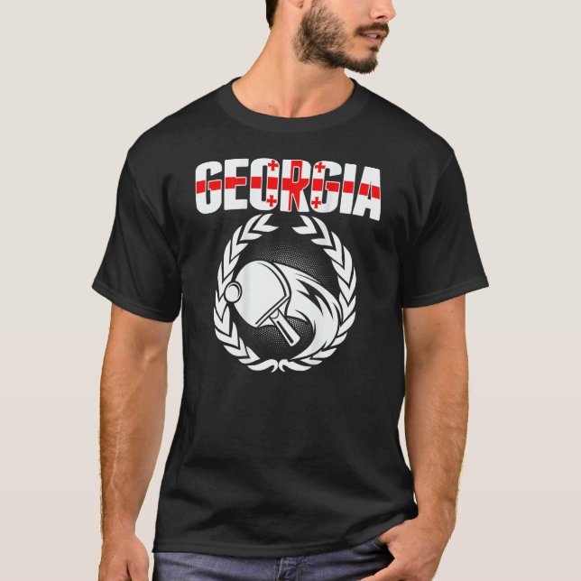 T-shirt Georgia Ping Pong   Georgian Table Tennis Supporte (Devant)
