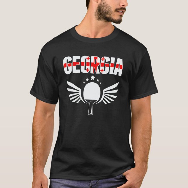 T-shirt Georgia Ping Pong   Georgian Table Tennis Supporte (Devant)