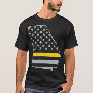 T-shirt Georgia Thin Gold Line Opérateur de police 911 Di