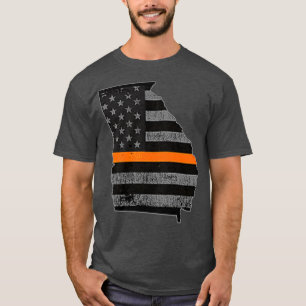 T-shirt Georgia Thin Orange Line Recherche Secourir l'équi