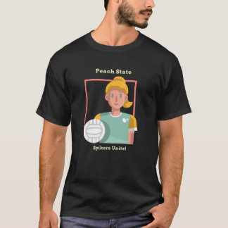 T-shirt Georgia volleyball : Peach State Spikers Unite !