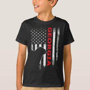 T-shirt Géorgie Drapeau USA Patriotique. Ga Style Vintage