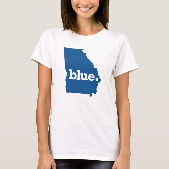 T-SHIRT GÉORGIE ÉTAT BLEU (Devant)