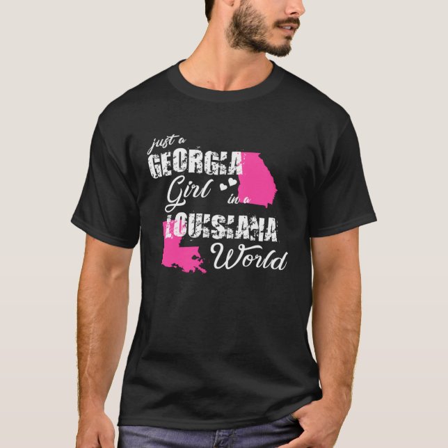 T-shirt Géorgie Juste une fille géorgienne en Louisiane (Devant)