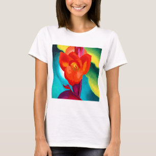 T-shirt Géorgie O Keeffe Red Canna