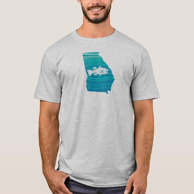 T-shirt Géorgie Wave Fishing (Devant)