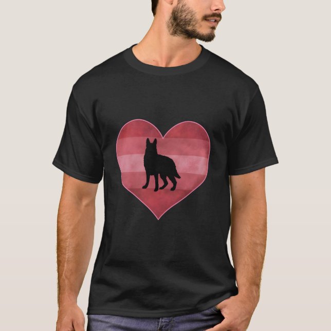 T-shirt Ger Shepherd Day He Love (Devant)