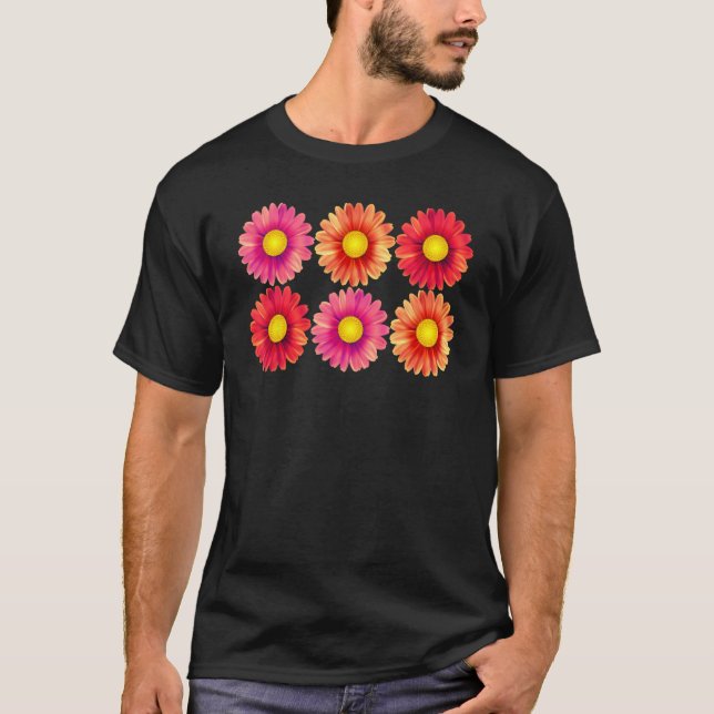 T-shirt Gerbera Daisies Cute Happy Classic Spring Flower (Devant)