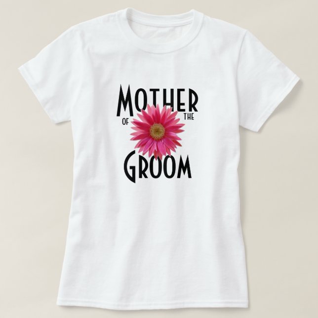 T-shirt Gerbera Rose Daisy/ Mariage (Design devant)