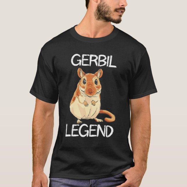 T-shirt Gerbil Légende du désert Animal Rodent Rat Gerbil  (Devant)