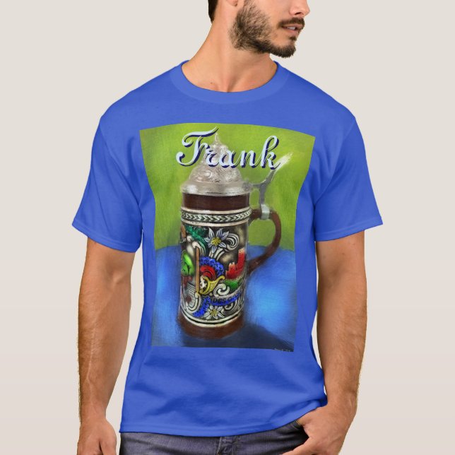 T-shirt German Beer Stein w/Hinged Lid Personalized (Devant)