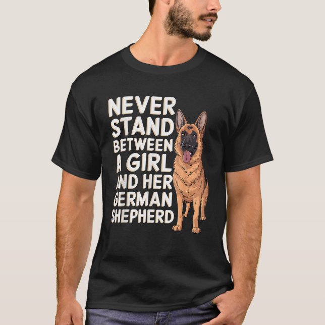 T-shirt German Shepherd Art For Women Girls German Shepher (Devant)