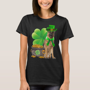 T-shirt German Shepherd Dog Shamrock Irish Saint St Patric
