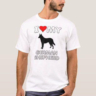 T-shirt German Shepherd I Love My Heart Shirt