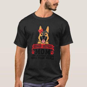 T-shirt German Shepherd Maman I Love Chien Propriétaire de