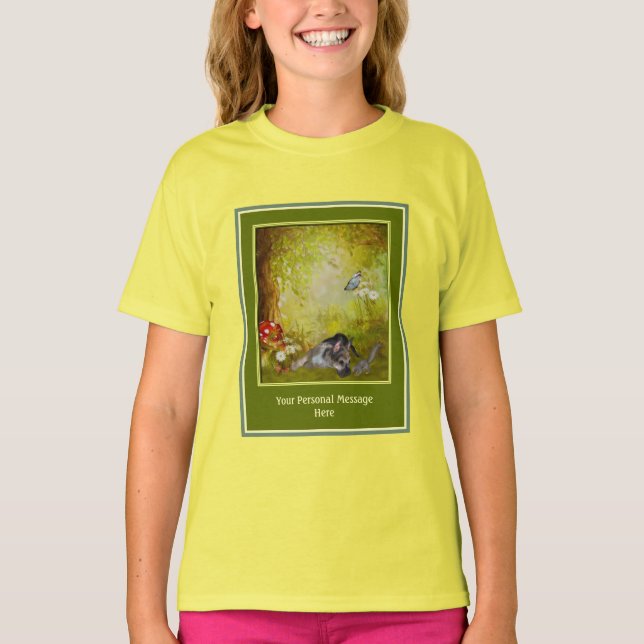 T-shirt German Shepherd Puppy Ajouter votre propre texte (Devant)