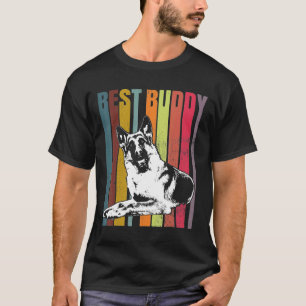 T-shirt German Shepherd Retro Best Buddy