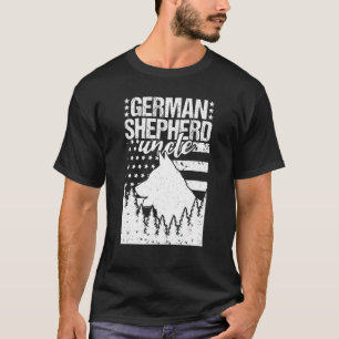 T-shirt German Shepherd Uncle Dog American Flag 4th Of Jul