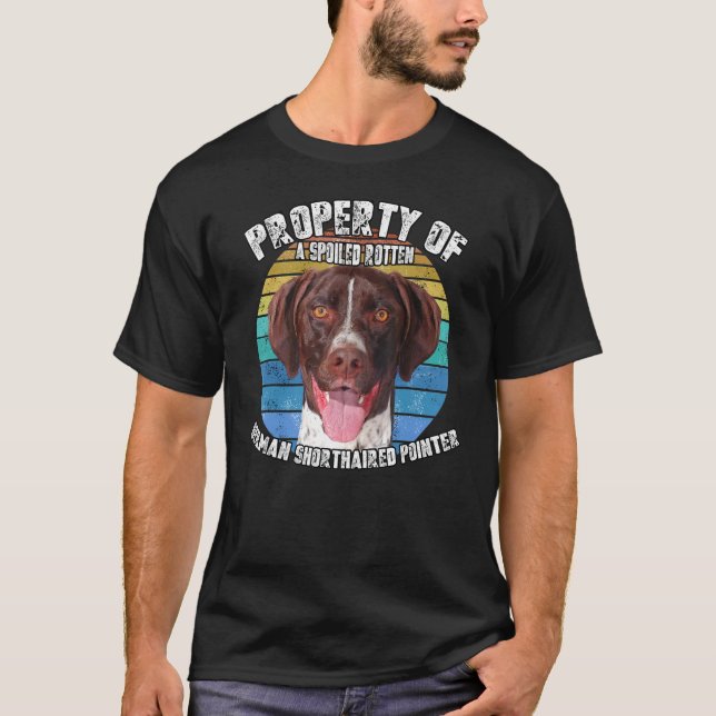 T-shirt German Shorthaired Pointer Property Of Retro (Devant)