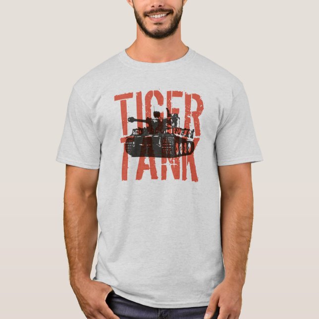T-shirt German WW2 Panzer Tiger Tank (Devant)
