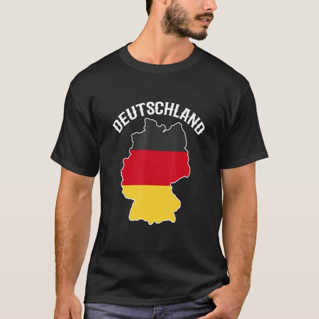 T-shirt Germany Map Deutschland Germany Country Map Flag (Devant)
