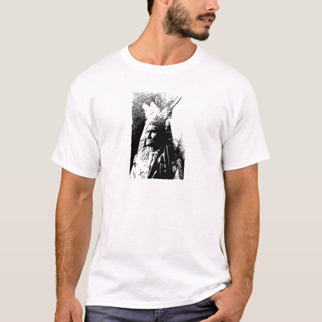 T-shirt Geronimo noir et blanc (Devant)