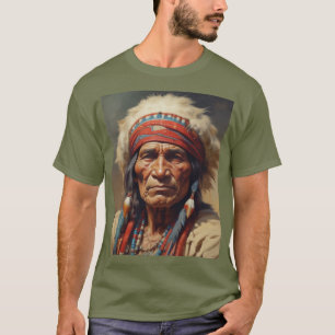 T-shirt Geronimo Portrait du chef guerrier indien