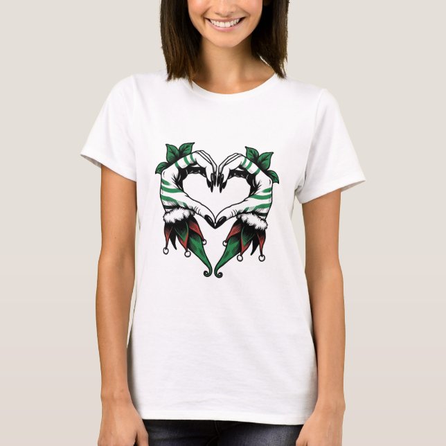 T-shirt Geste de coeur de Grinch (Devant)