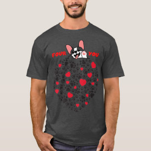 T-shirt geste drôle d'un chiot, j'aime les chiens, amoureu