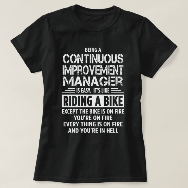 T-shirt Gestionnaire d'amélioration continue (Design devant)