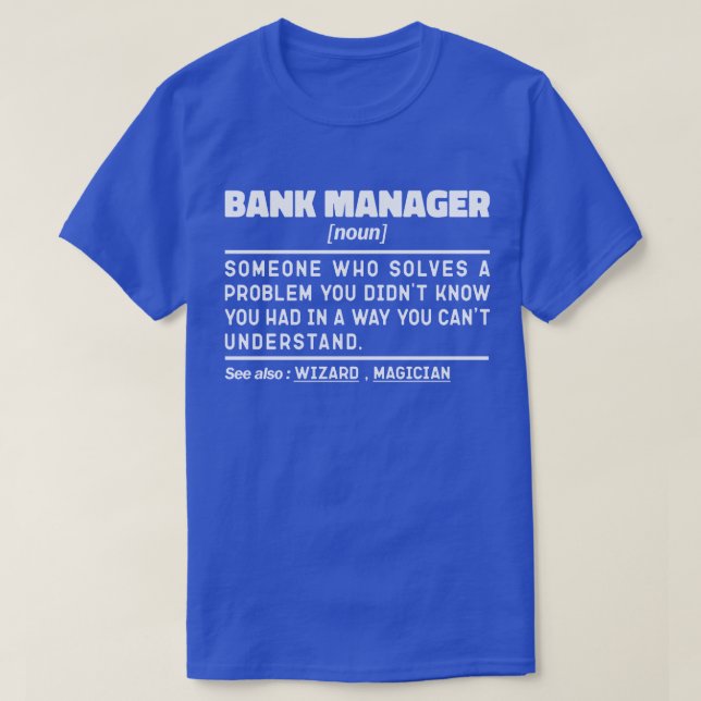 T-shirt Gestionnaire de banque Noun Définition Finance Tra (Design devant)