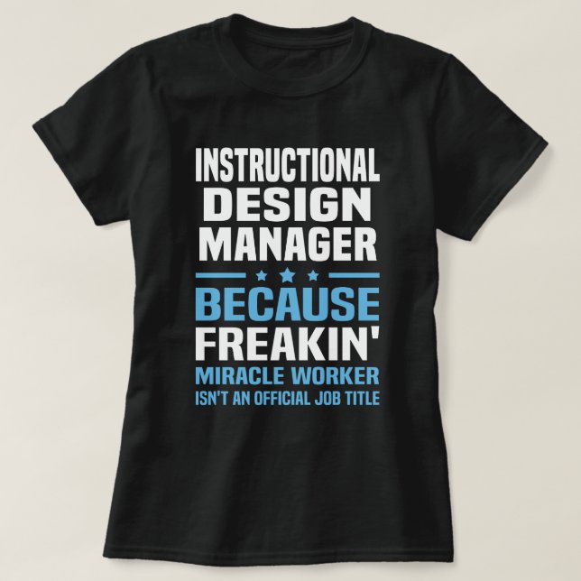 T-shirt Gestionnaire de conception pédagogique (Design devant)